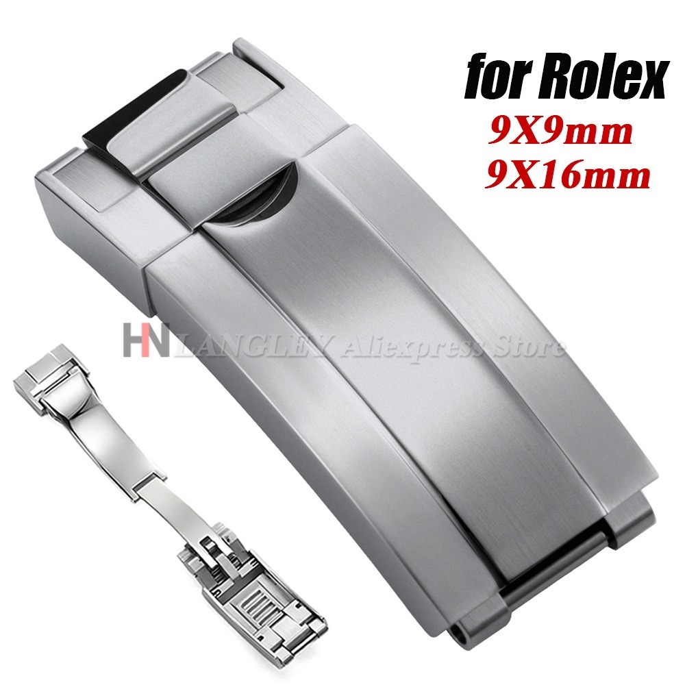 Luxury Watch Logos - 9x9mm 316L Stainless Steel Double Safety