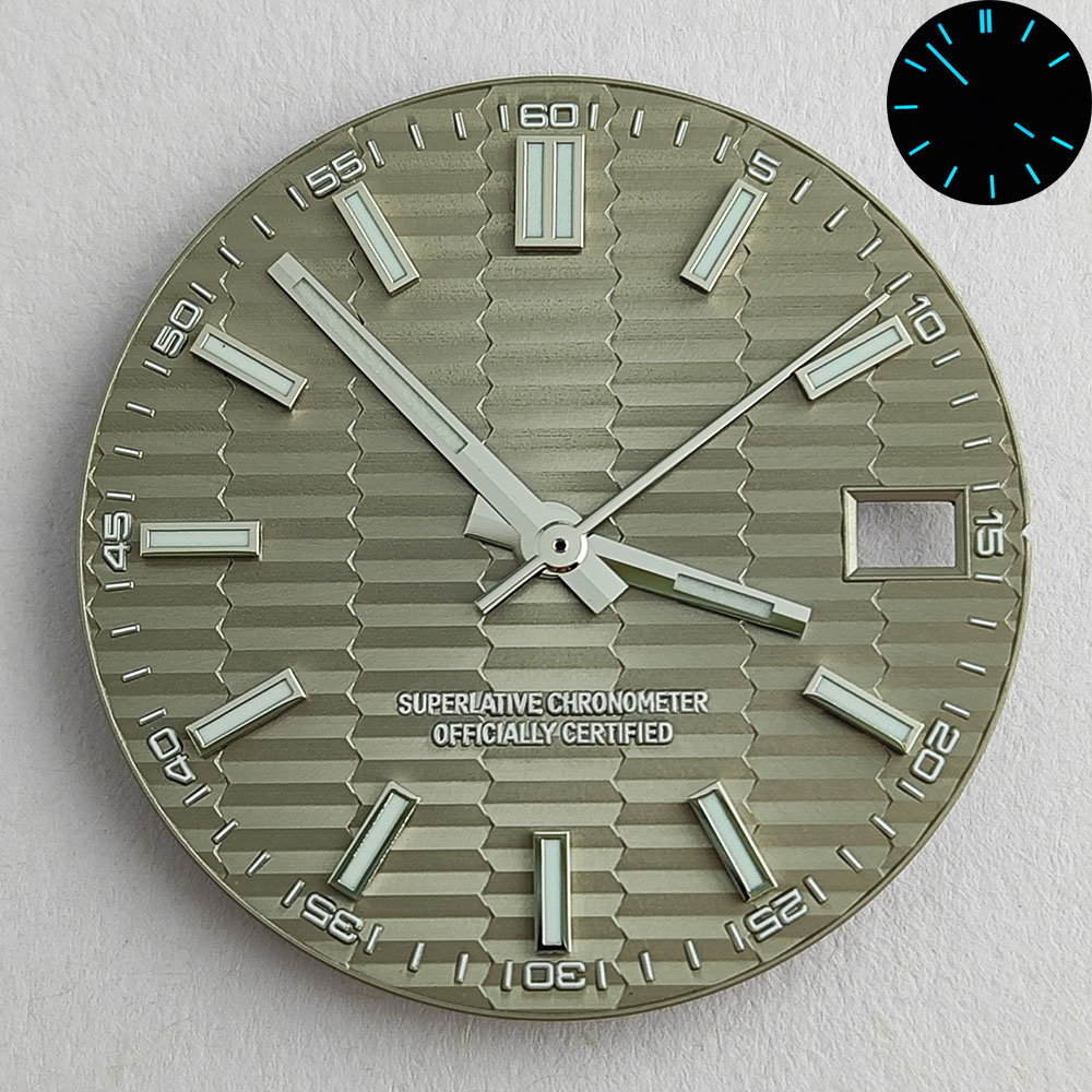 28.5mm NH35 dial NH35 hands bl - Luxury Watch With Green Dial 评论和价格
