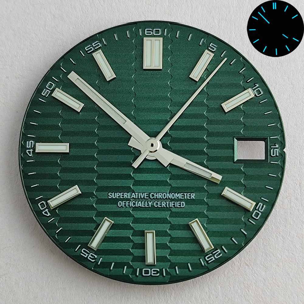 28.5mm NH35 dial NH35 hands bl - Luxury Watch With Green Dial 评论和价格