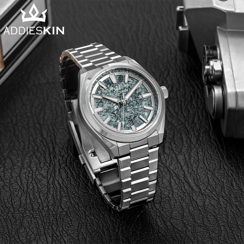 AddiesKin K006 Ice Crack Titan - Luxury Watch With Green Dial 评论和价格