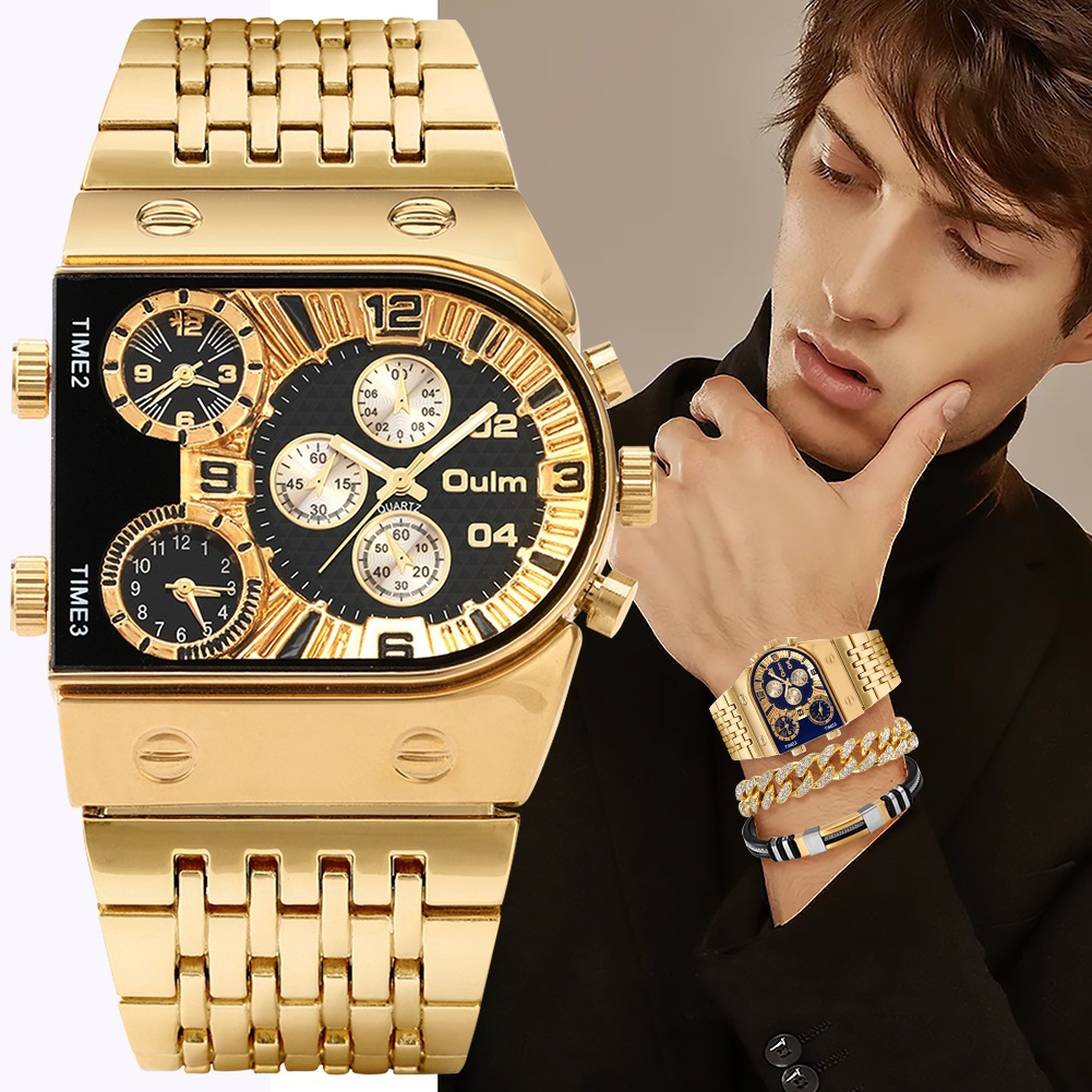 Men's luxury rectangular gold  - Luxury Watch Zone 评论和价格