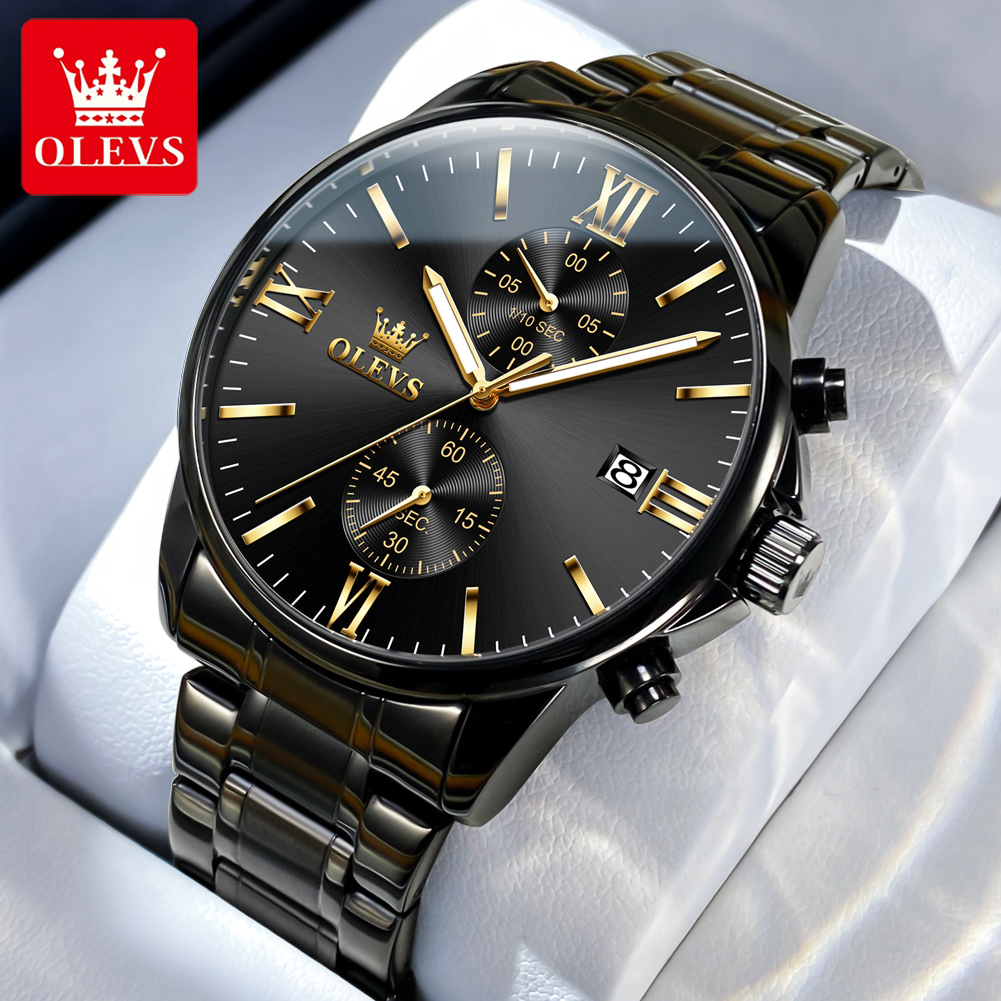 OLEVS 2886 Classic Black Quart - Luxury Watch Manufacturers 评论和价格