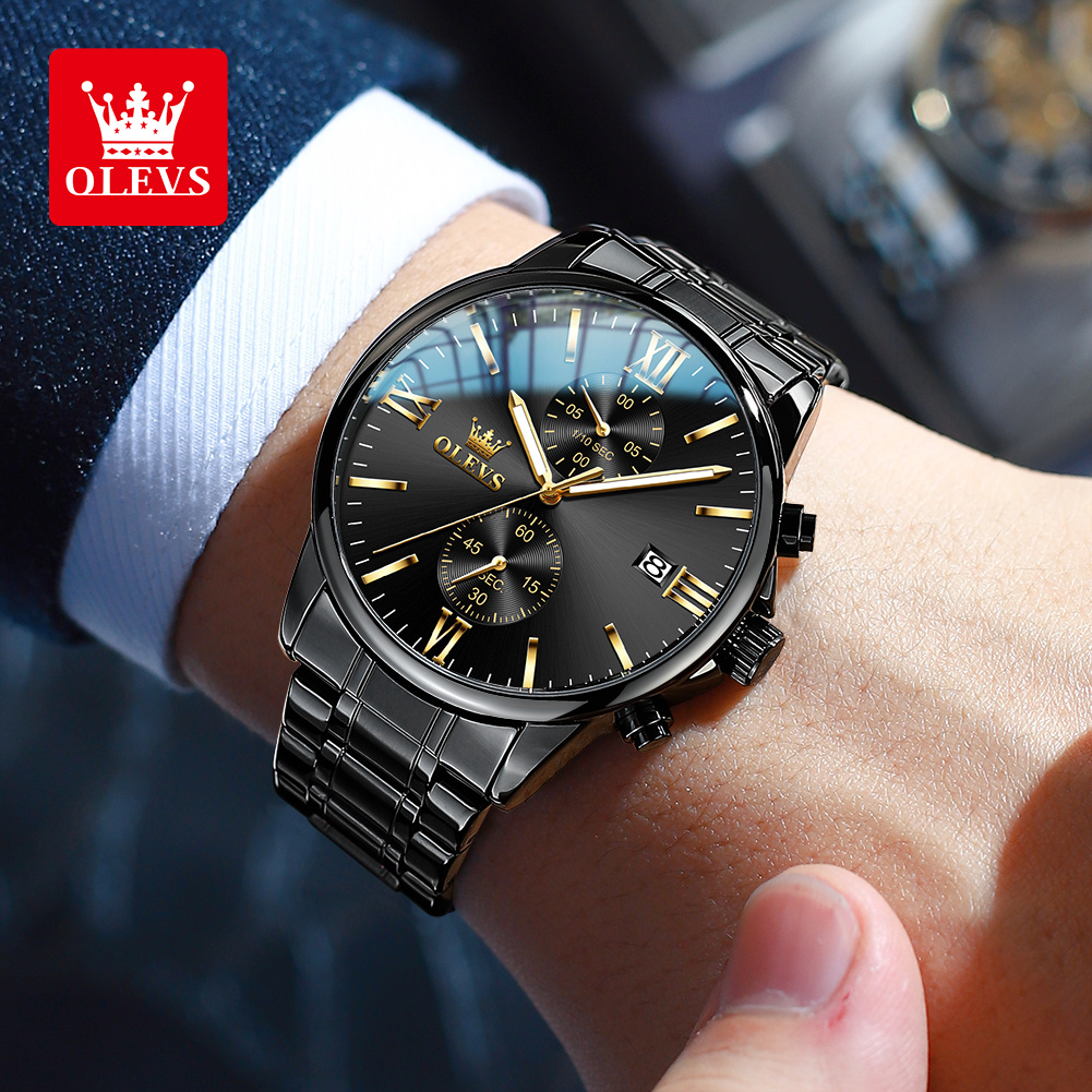 OLEVS 2886 Classic Black Quart - Luxury Watch Manufacturers 评论和价格