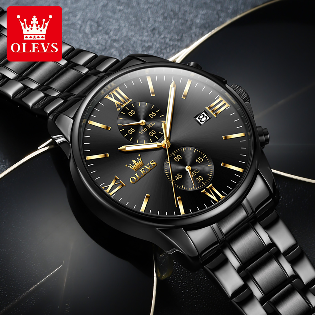 OLEVS 2886 Classic Black Quart - Luxury Watch Manufacturers 评论和价格