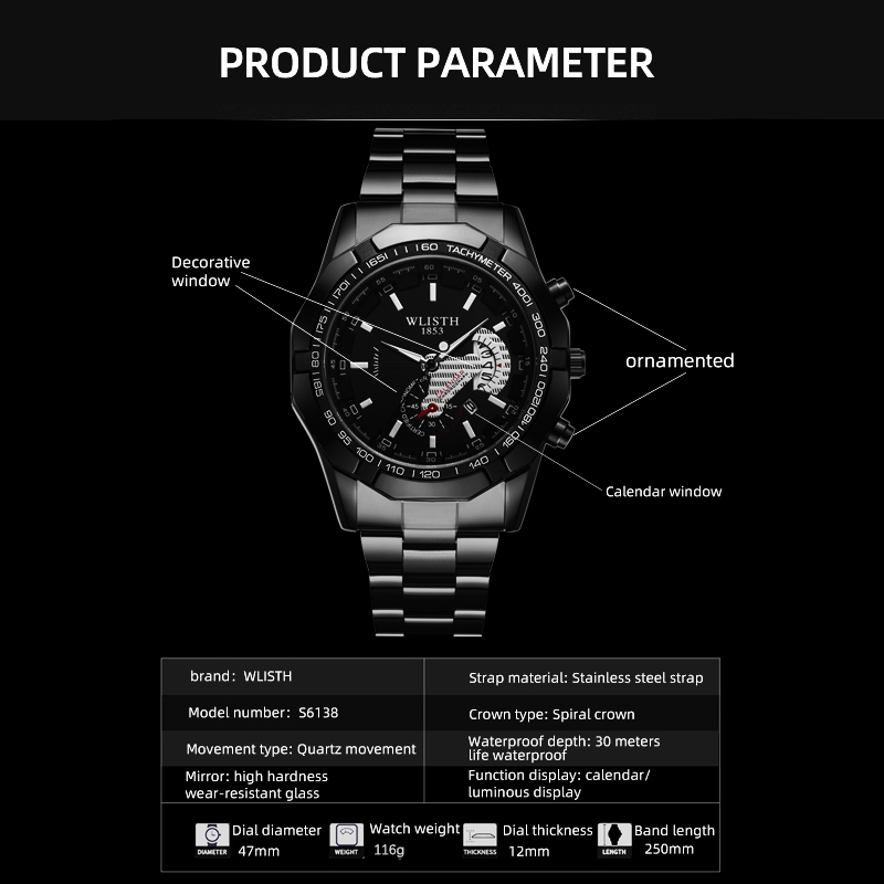 Luxury Brand Man Watch Waterpr - Luxury Watch Manufacturers 评论和价格