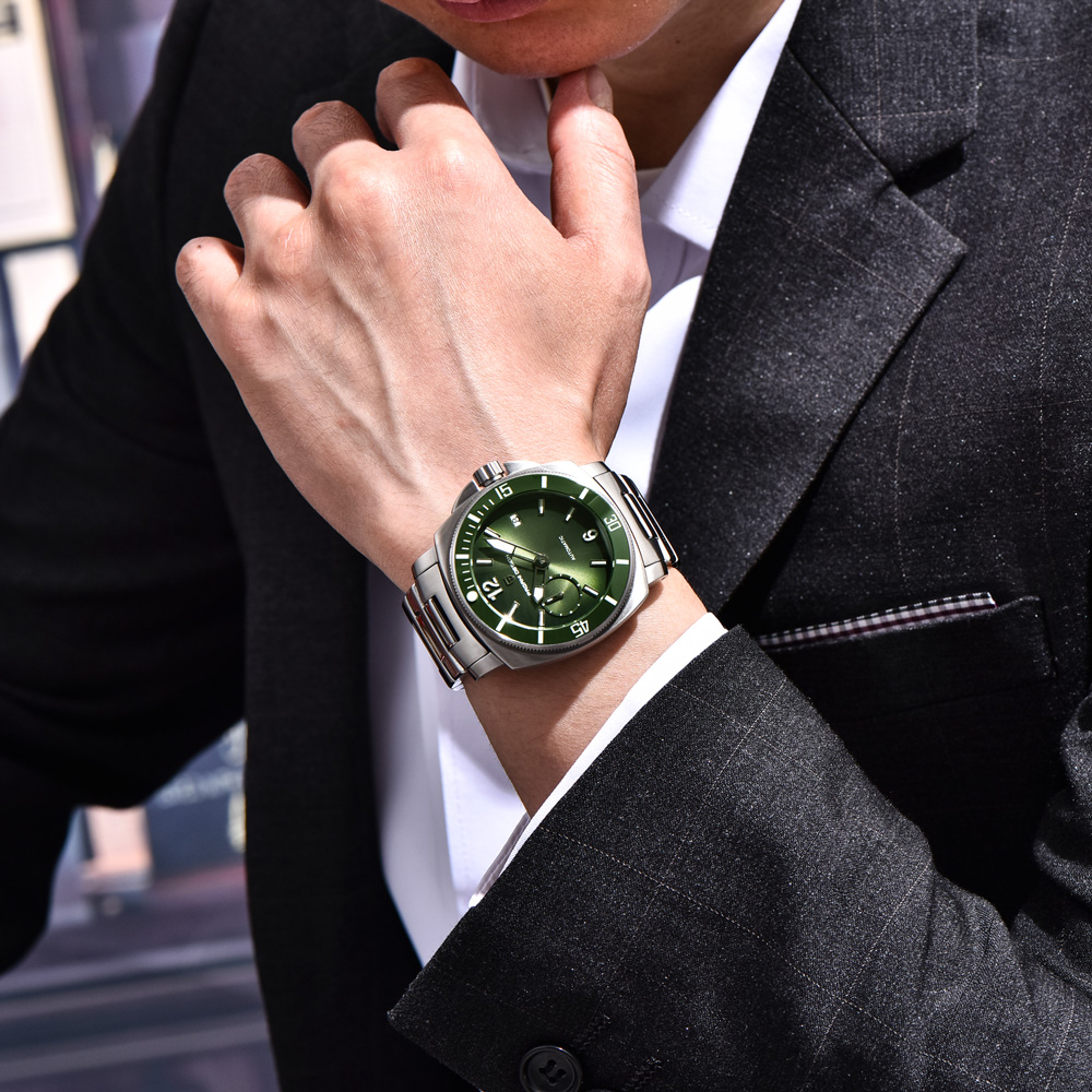 PAGANI DESIGN Men's Watch Luxu - Luxury Watch With Green Dial 评论和价格