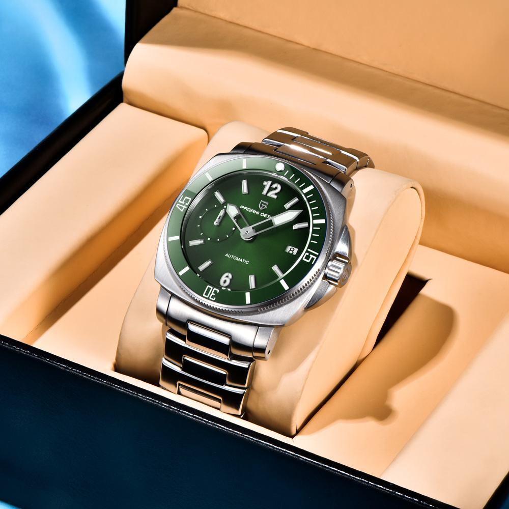 PAGANI DESIGN Men's Watch Luxu - Luxury Watch With Green Dial 评论和价格