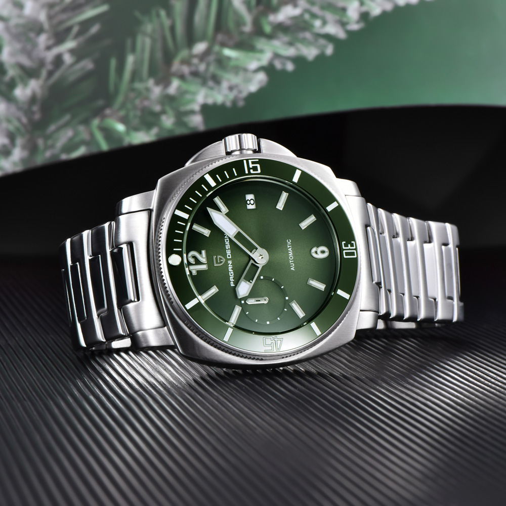 PAGANI DESIGN Men's Watch Luxu - Luxury Watch With Green Dial 评论和价格