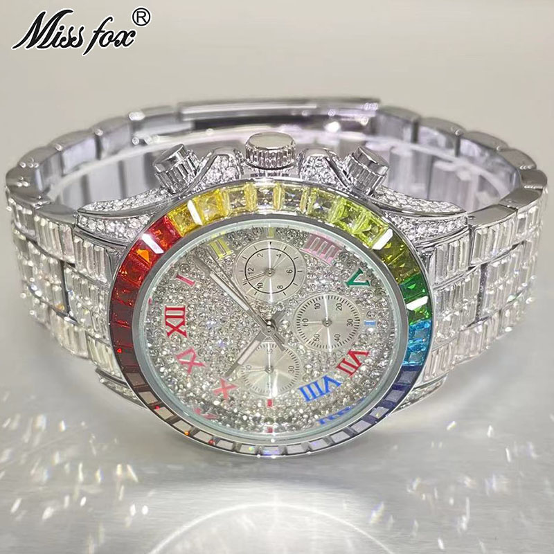 MISSFOX Luxury Iced Watch For  - Luxury Watch Manufacturers 评论和价格