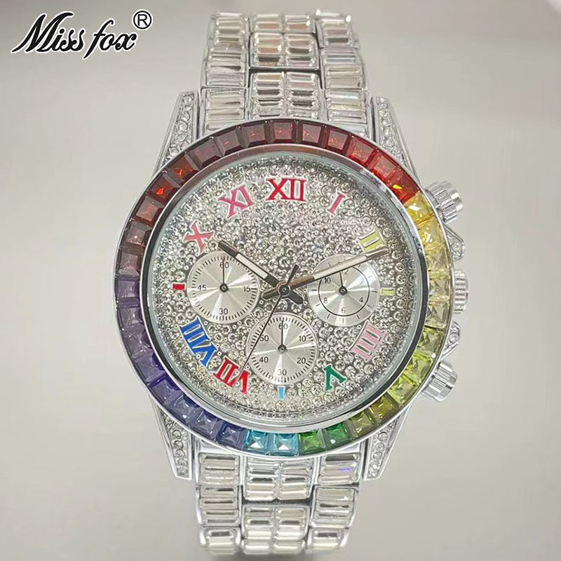 MISSFOX Luxury Iced Watch For  - Luxury Watch Manufacturers 评论和价格