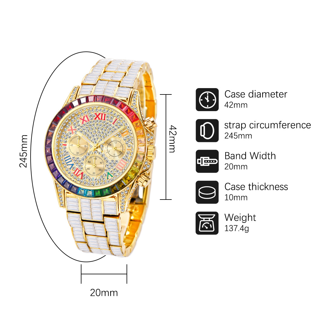 MISSFOX Luxury Iced Watch For  - Luxury Watch Manufacturers 评论和价格