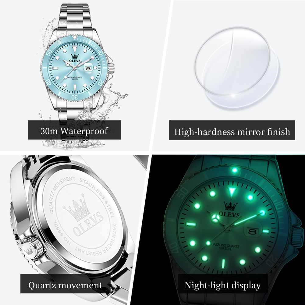 OLEVS Luxury Stainless Steel W - Luxury Watch Logos 评论和价格