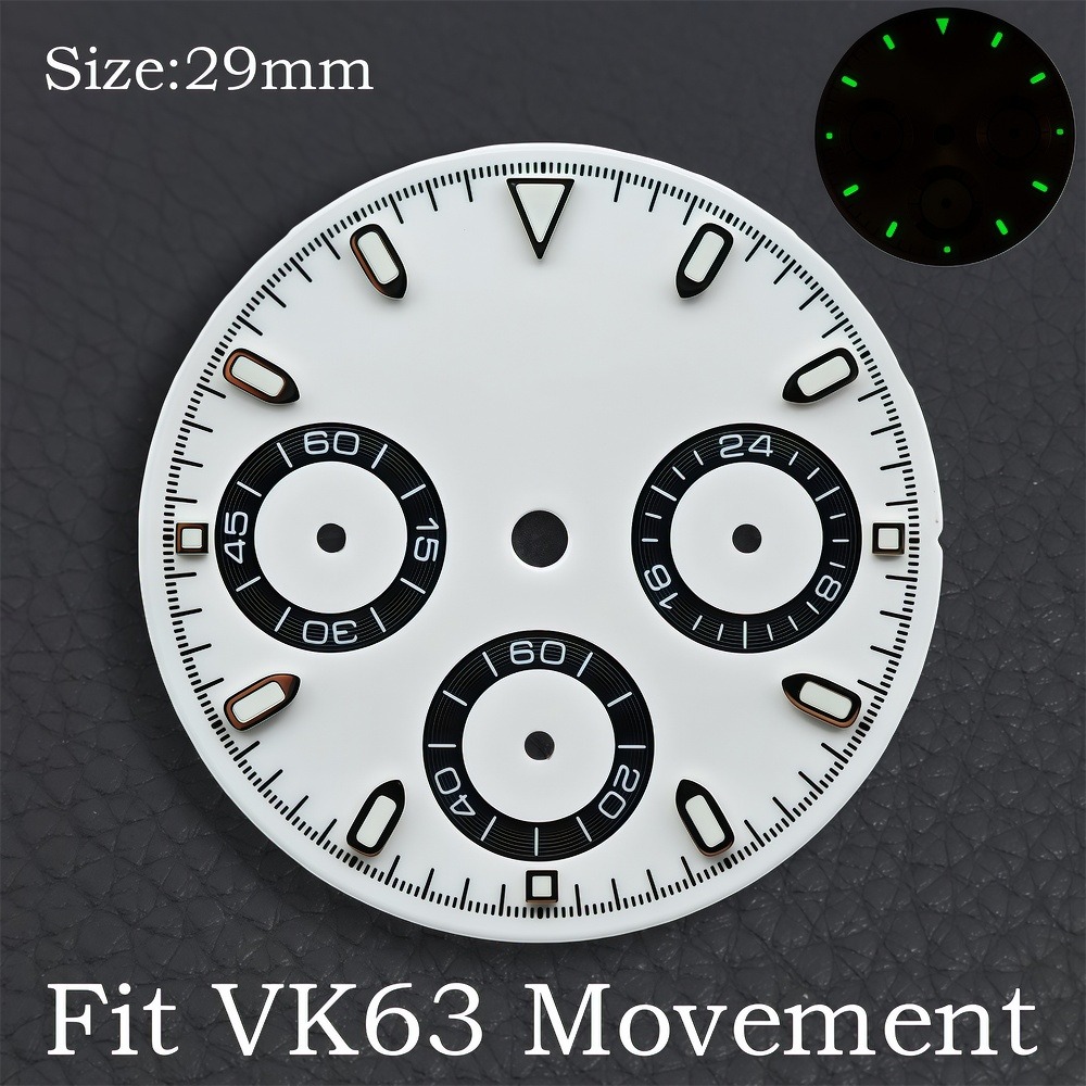 VK63 29mm Dial Watch Hands Gre - Luxury Watch With Green Dial 评论和价格