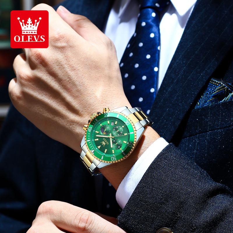 OLEVS 2870 Men's Watches Moon  - Rolex Watch Datejust 评论和价格
