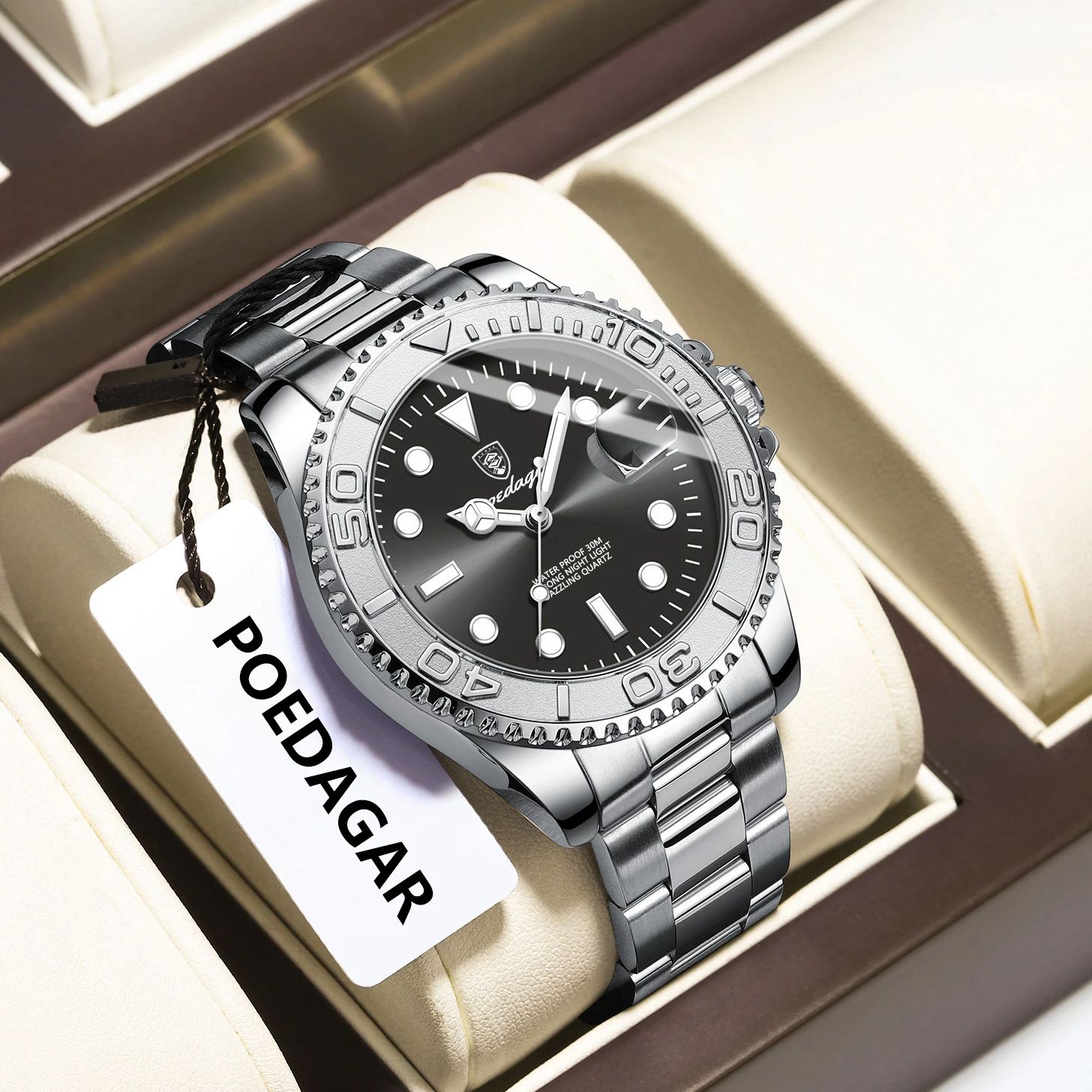 POEDAGAR Trendy Sport Man Watc - Luxury Watch And Bracelet 评论和价格