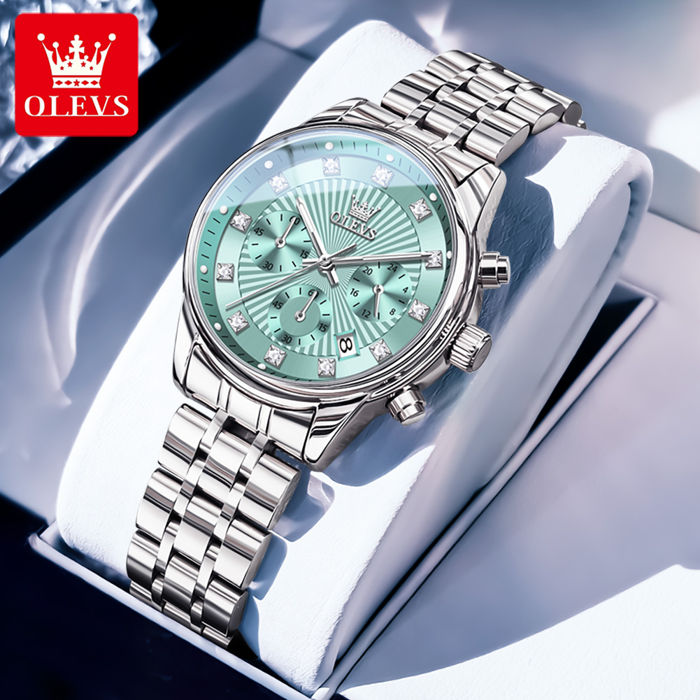OLEVS Womens Watches Fashion L - Luxury Watch With Green Dial 评论和价格