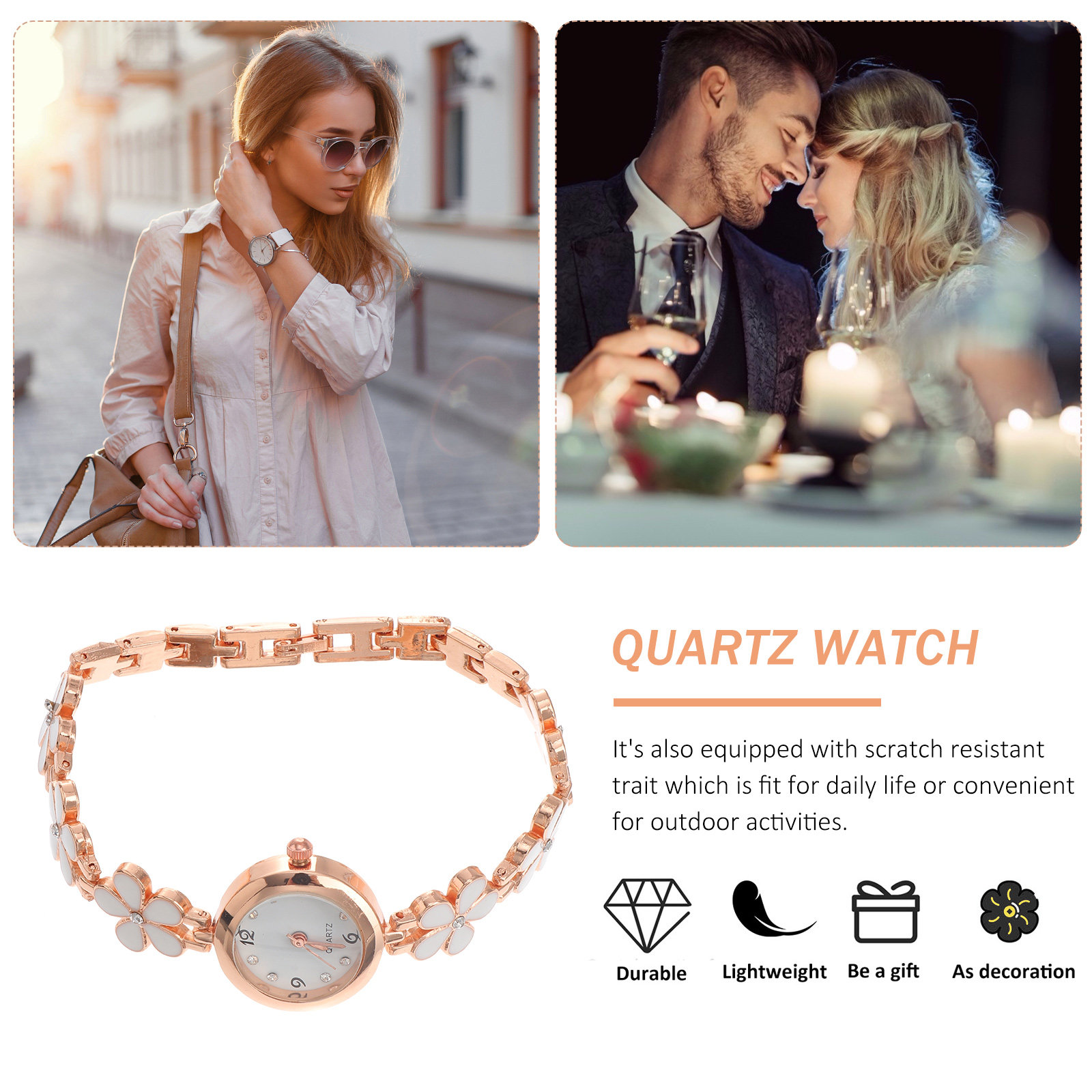Elegant Crystal Quartz Bracele - Luxury Women'S Watch 评论和价格