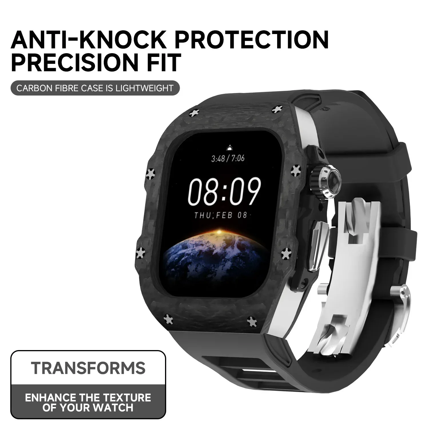 Carbon Fiber Case For Apple Wa - Luxury Watch Kit 评论和价格