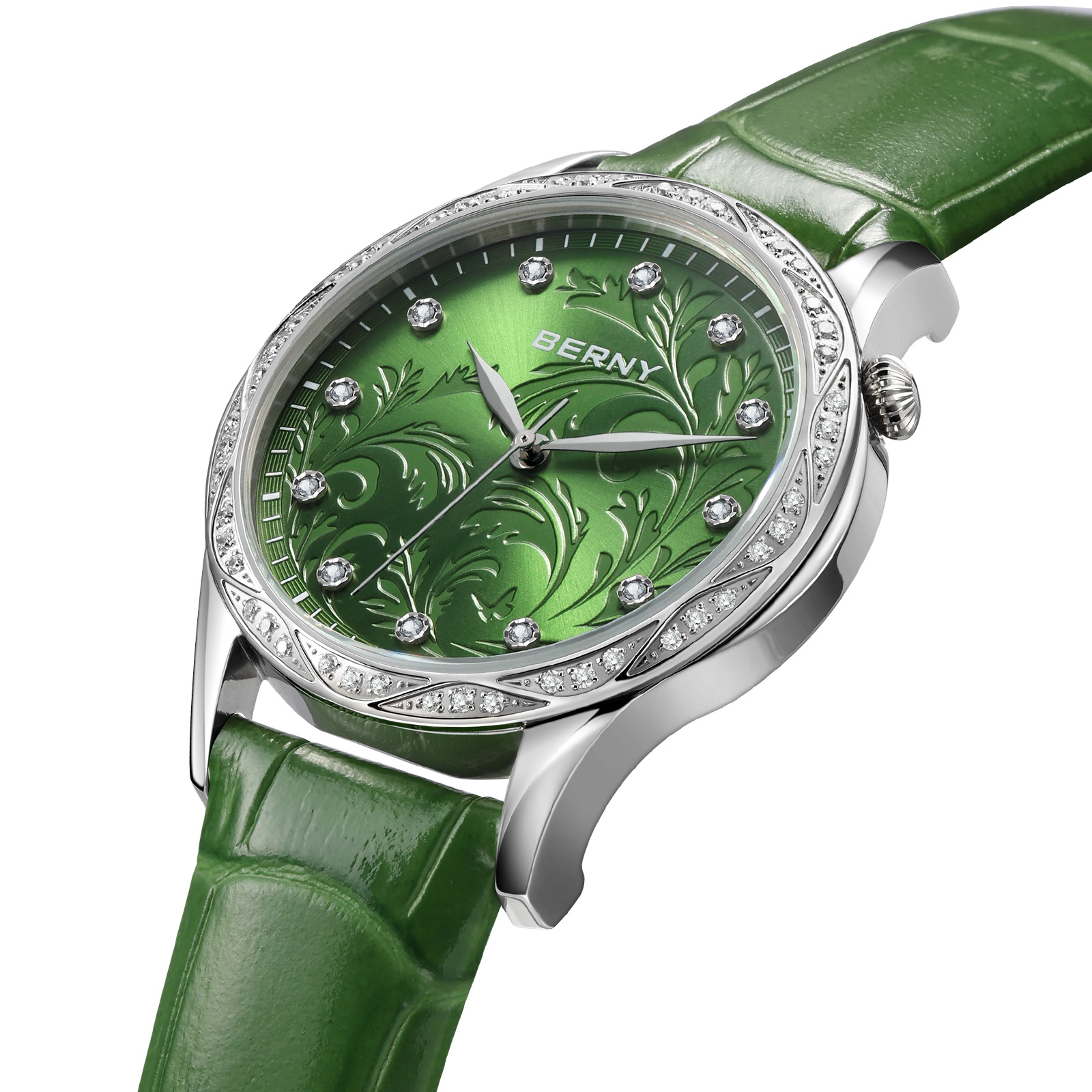 BERNY Women‘s Quartz Watch Gre - Luxury Watch With Green Dial 评论和价格
