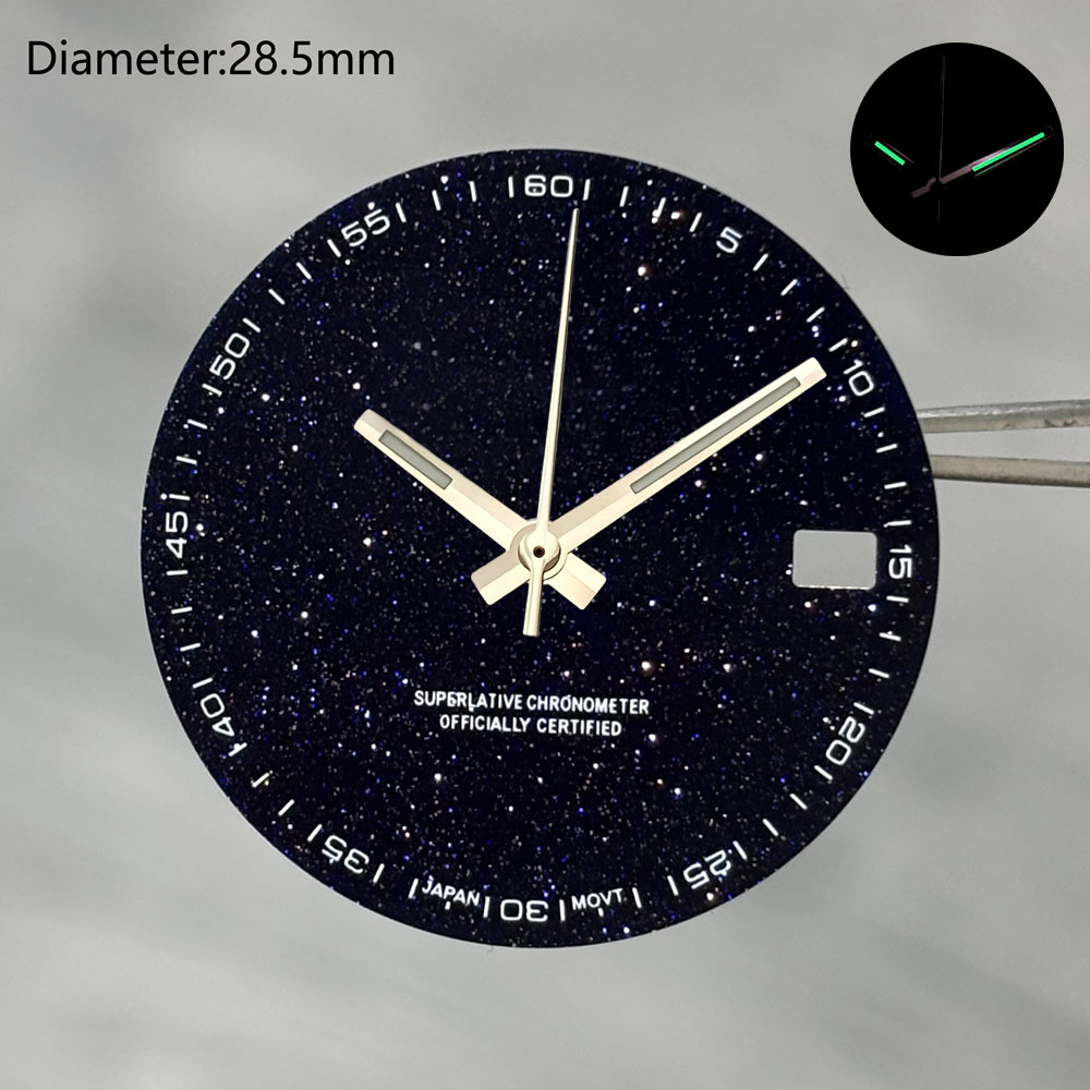 28.5mm nh35 S logo dial sparkl - Luxury Watch With Green Dial 评论和价格