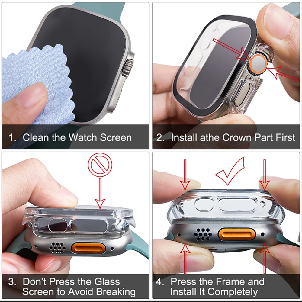 Glass+case For Apple Watch Ult - Luxury Watch Holder 评论和价格