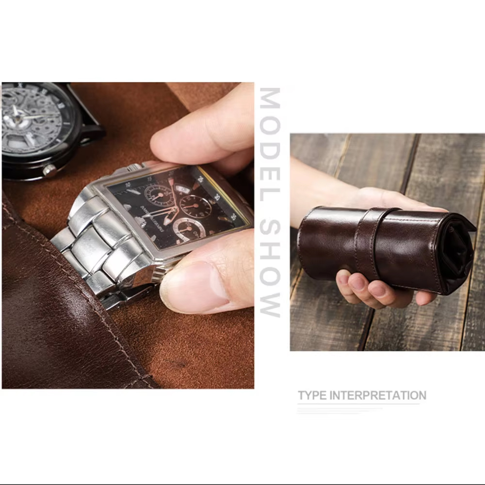 100% Genuine Cowhide Leather W - Luxury Watch Holder 评论和价格